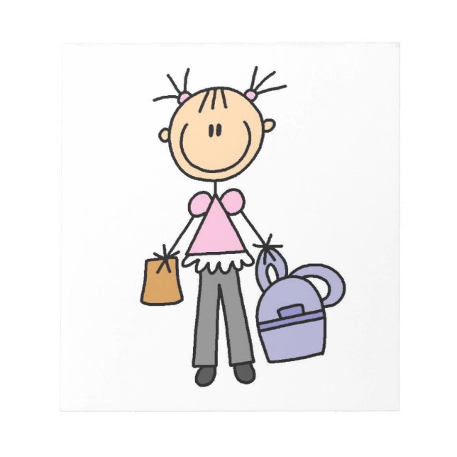 Bloco De Notas Menina Com Mochila (Frente)