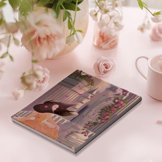 Bloco de Notas Menina Dançando pelo Castelo (Criador carregado)