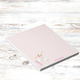 Bloco De Notas Menina rosa Unicorn