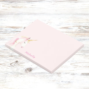 Bloco De Notas Menina rosa Unicorn
