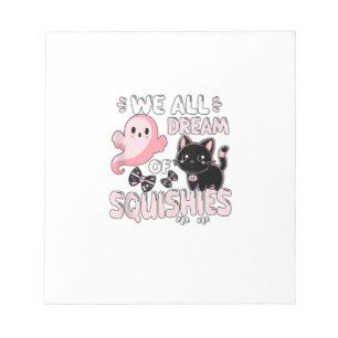 Bloco De Notas Meninas Gato Rosa Halloween Squishy Sonhamos Todos