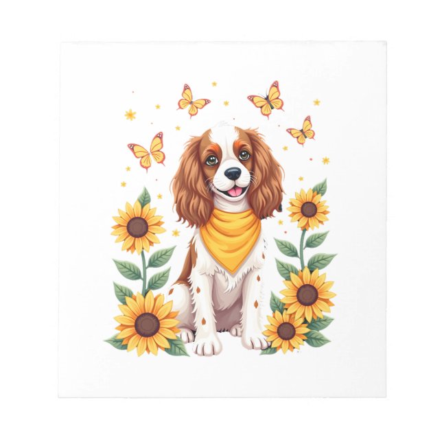 Bloco De Notas Meninas Mulheres Mãe Cavalier King Charles Spaniel (Frente)