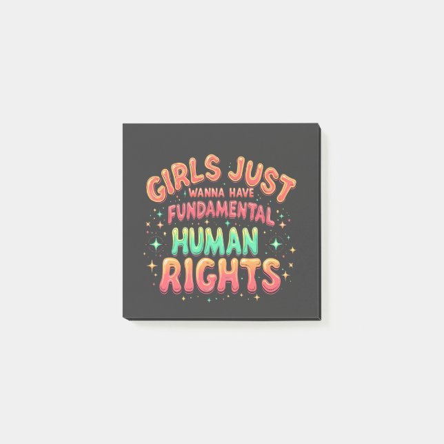Bloco De Notas Meninas só querem ter igualdade humana fundamental (Frente)