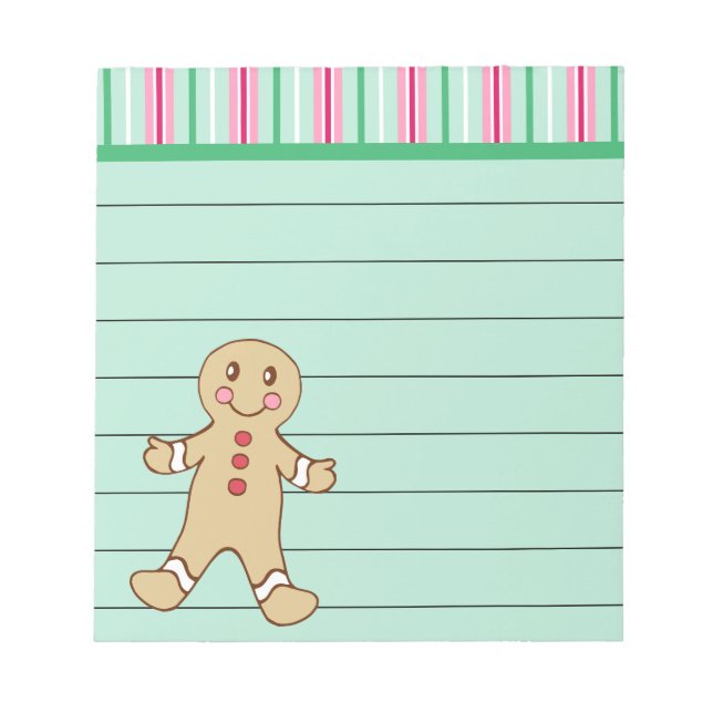 Bloco de Notas Menino de Pão de Mel (Frente)