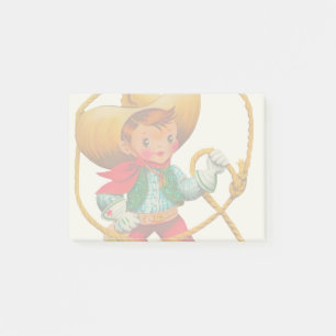 Bloco De Notas Menino Retro Cowboy Ocidental Fofo