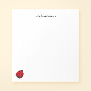 Bloco De Notas Meninos Ladybug Cute Personalizados