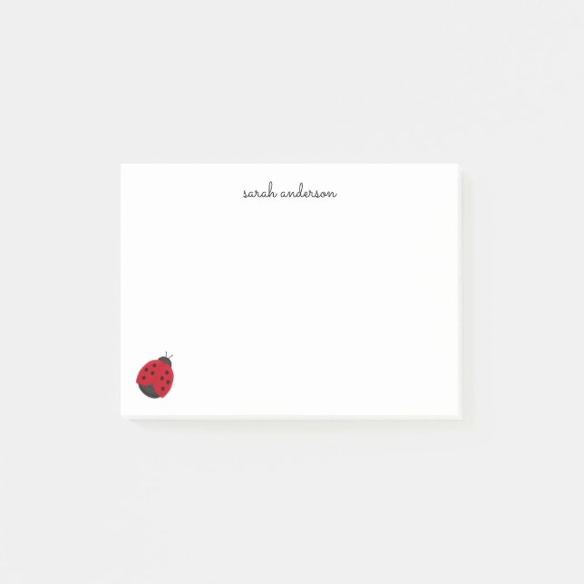 Bloco De Notas Meninos Ladybug Cute Personalizados (Frente)
