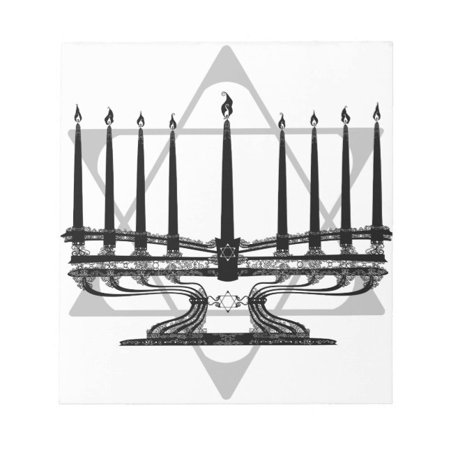 Bloco De Notas Menorah e estrela (Frente)