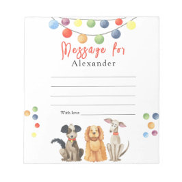 Bloco De Notas Mensagem de cápsula do tempo para crianças do cão