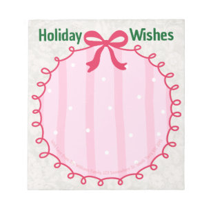 Bloco De Notas Mensagem de Natal Personalizada Doodle de Natal
