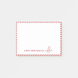 Bloco De Notas Mensagem do Elfo de Natal Um Bilhete do seu Elfo