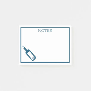 Bloco De Notas Mensagem náutica em azul de garrafa