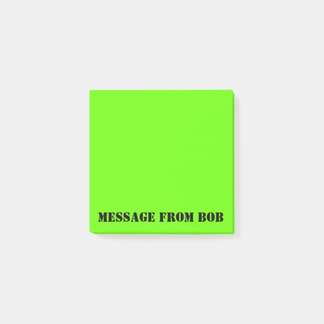 Bloco De Notas Mensagem verde 3 x 3 de Dayglow (Frente)