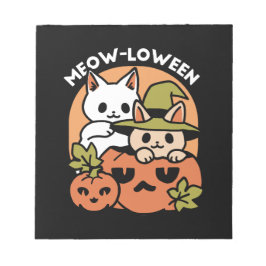 Bloco De Notas Meow-Loew - Festivo Halloween Design