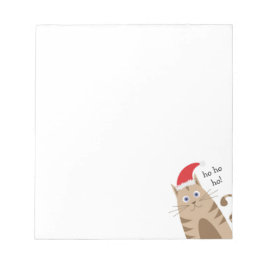 Bloco De Notas Meowy Xmas veste chapéu de santa