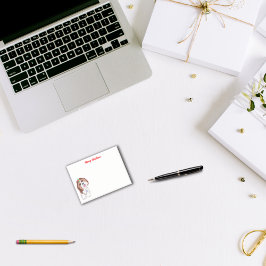 Bloco De Notas Merry Christmas Shih Tzu With Snowflake