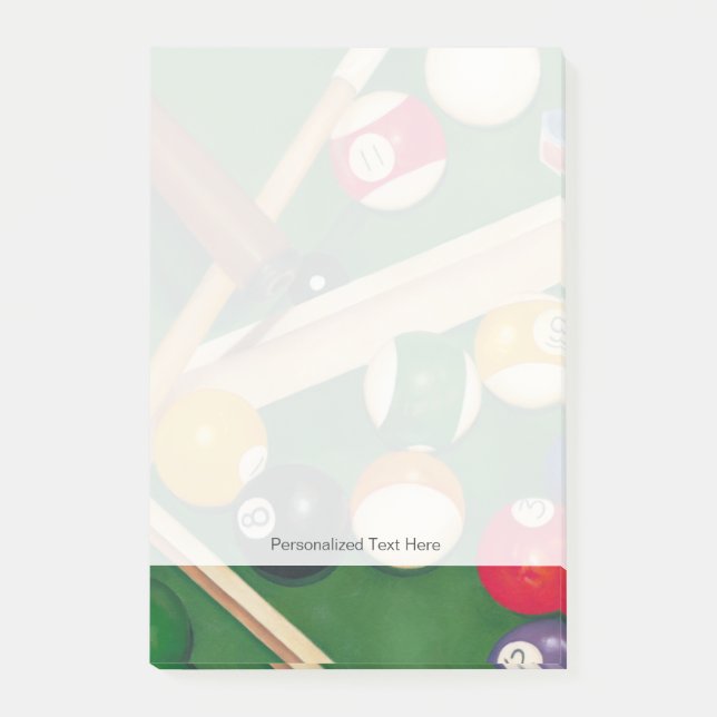 Bloco De Notas Mesa de Bilhar de Vida com Bolas e Giz (Frente)