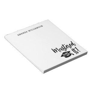 Bloco De Notas Mestrados Personalizados Graduação Mastered It