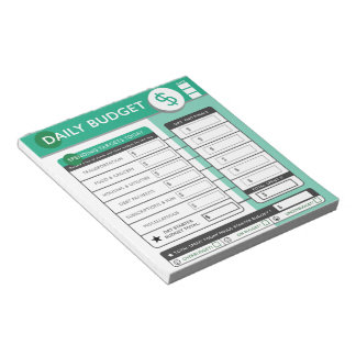 Bloco De Notas Metas de Orçamento Diário & Rastreamento