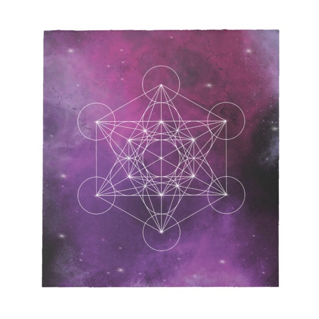 Bloco De Notas Metatron, chakra, zen, geométrico sagrado, anjo, (Frente)