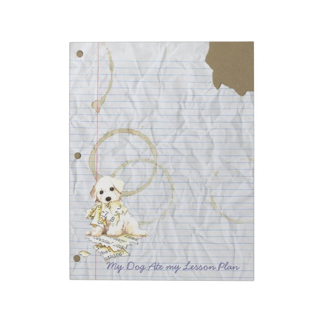 Bloco De Notas Meu Bichon Frise Ate Meu Plano De Lição (Invertido)