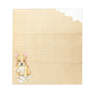 Bloco De Notas Meu buldogue francês comeu meus trabalhos de casa