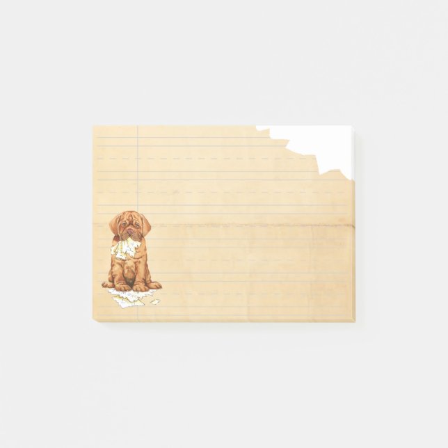 Bloco De Notas Meu Cachorro de Bordeaux Comeu Minha Casa (Frente)