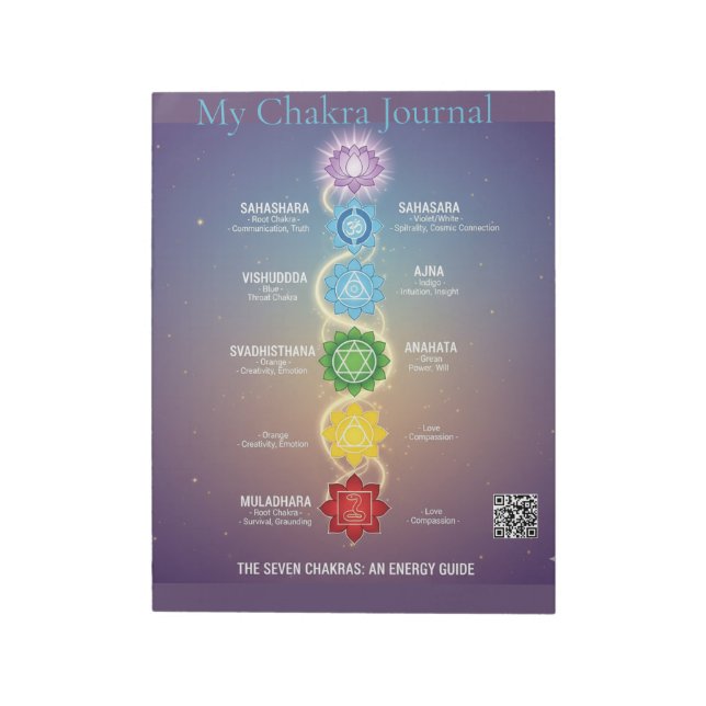 Bloco De Notas Meu Caderno de Diário dos Chakras (Invertido)