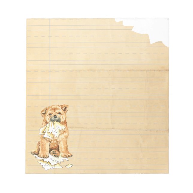 Bloco De Notas Meu Chow Chow Comeu Meu Trabalho De Casa (Frente)