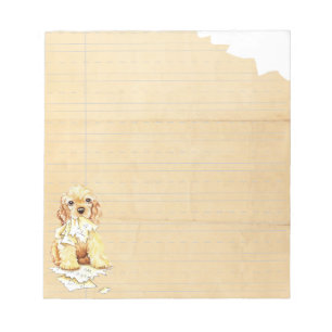 Bloco De Notas Meu cocker spaniel comeu meus trabalhos de casa