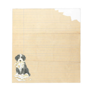 Bloco De Notas Meu Collie farpado comeu meus trabalhos de casa