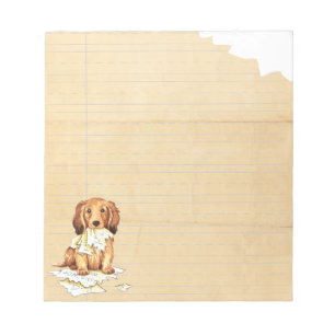 Bloco De Notas Meu Dachshund de cabelos compridos comeu meus