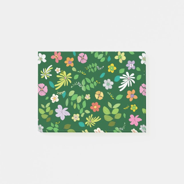 Bloco De Notas Meu Design de Flor 4 (Frente)