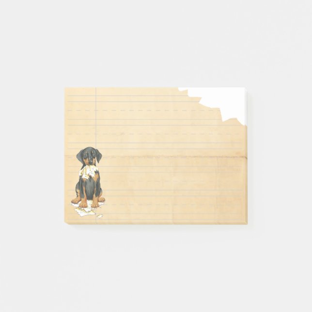 Bloco De Notas Meu Doberman comeu meus trabalhos de casa (Frente)
