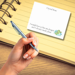 Bloco De Notas Meu dragão e eu fizemos planos