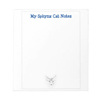 Bloco De Notas Meu Gato Sphynx Nota Um Esboço Bonito