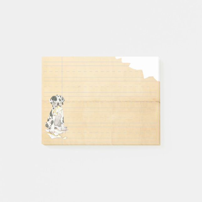 Bloco De Notas Meu great dane comeu meus trabalhos de casa (Frente)