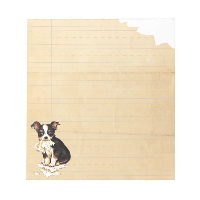 Bloco De Notas Meu Longo Casaco Chihuahua Comeu Meu Trabalho De C (Frente)