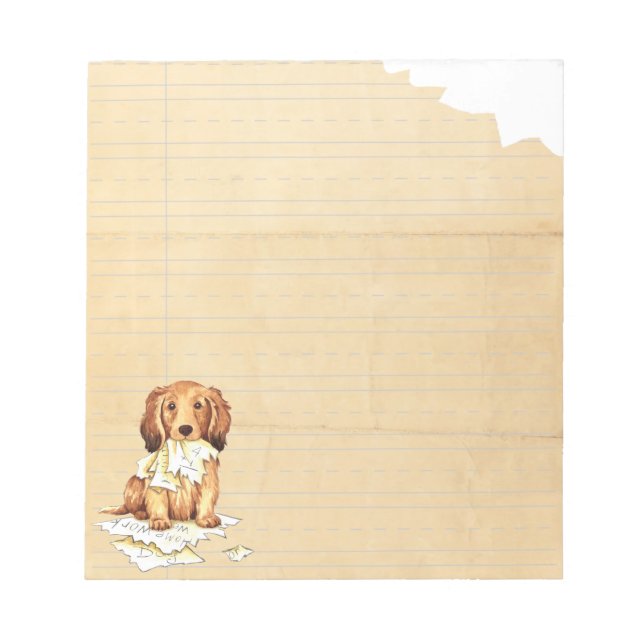 Bloco De Notas Meu Longueirado Dachshund Comeu Minha Casa (Frente)