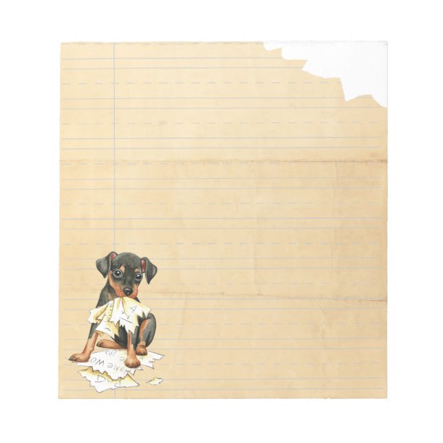 Bloco De Notas Meu Pino Mínimo Comeu Meu Trabalho De Casa (Frente)