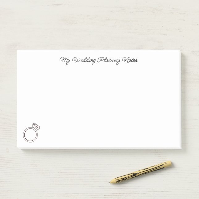 Bloco De Notas "Meu Planejamento de Casamento" (Na mesa)