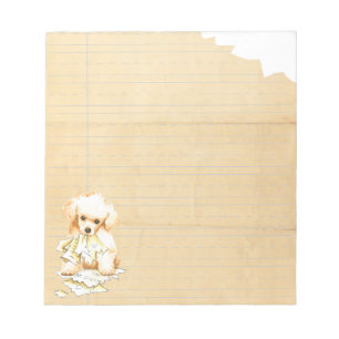Bloco De Notas Meu Poodle De Brinquedo Comeu Meu Trabalho De Casa