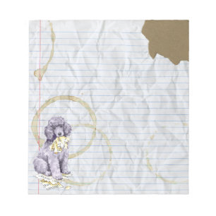 Bloco De Notas Meu Poodle Padrão Comeu meu Plano de Lição