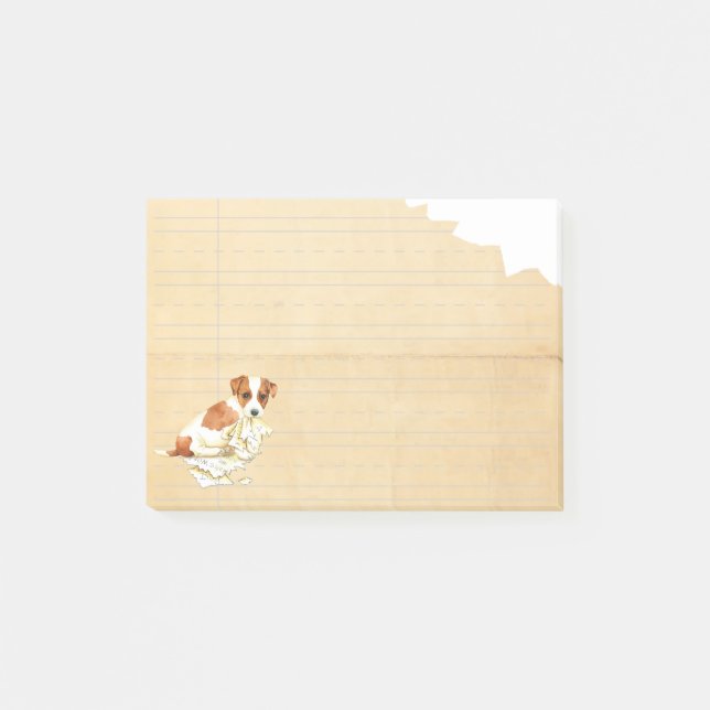 Bloco De Notas Meu Russell Terrier comeu meus trabalhos de casa (Frente)