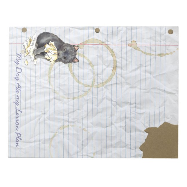 Bloco De Notas Meu Schipperke Ate Meu Plano De Lição (Frente)