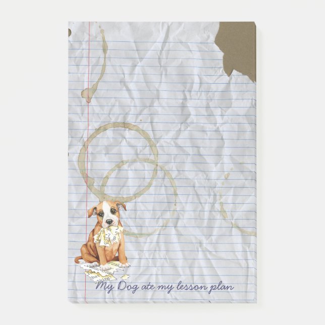 Bloco De Notas Meu Stafford comeu meu plano de aula (Frente)