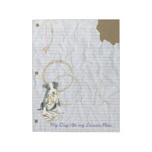 Bloco De Notas Meu Touro De Pit Comeu Meu Plano De Lição