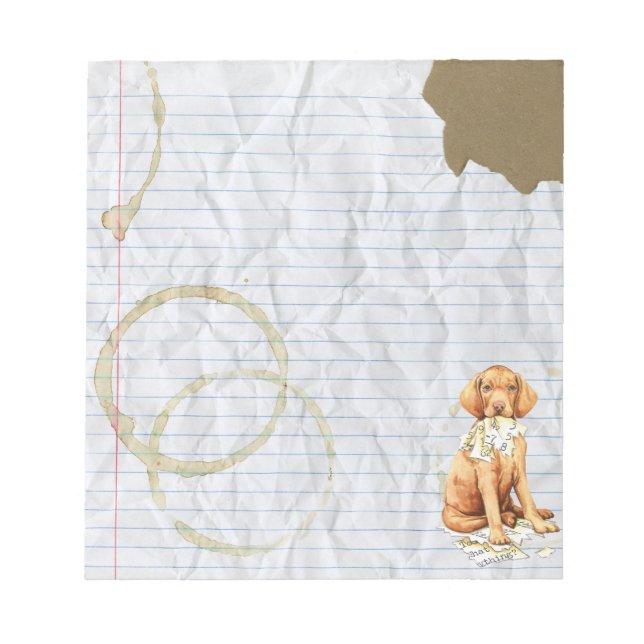 Bloco De Notas Meu Vizsla Comeu meu Plano de Lição (Frente)