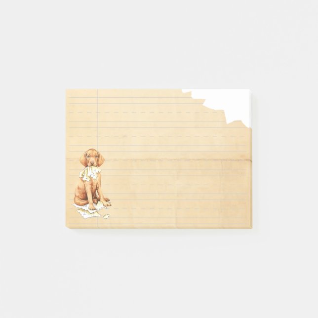 Bloco De Notas Meu Vizsla comeu meus trabalhos de casa (Frente)