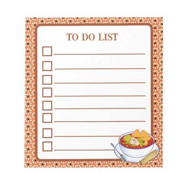 Bloco De Notas Mexicano Pozole Rojo De Pollo (Frente)